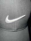 Nike Legacy 91 Dri-fit Black Hat Cap With White Swoosh On Front Lite Wt Euc