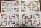 Anna Griffin 80 Pc  Pastel Flower   Birthday Ephemera Rub Ons Transfers