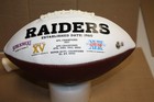 Oakland La Raiders Mike Haynes Signed Autographed White Logo Football W hof Bas