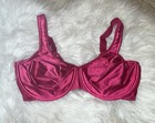Vintage Vanity Fair 75-123 Second Skin Satin Bra Unpadded Uw Womens 38c Hot Pink