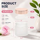 Yimitee 16 Pack 2 Oz Frosted Glass Jars  Empty Sample Cream Jar With Screw Li   