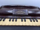 Vtg Magnus Tabletop Electric Chord Organ 40s 50s Brown Bakelite Tested Works