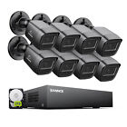 Sannce 5in1 8ch Dvr 1080p Cctv Security Camera System Outdoor Exir Night Vision