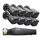 Sannce 5in1 8ch Dvr 1080p Video Cctv Security Camera System Outdoor Ai Detection