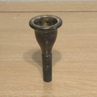 Vintage Helleberg Sousaphone   Tuba Mouthpiece Engraved Helleberg Silver Tone
