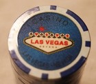 Lot Of 25 Souvenir Casino Chips Las Vegas Nevada  10 Red And 15 Blue
