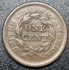 1851 Braided Hair Large Cent 1c Vf Very Fine Weak Date