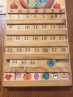 Vtg Wooden Perpetual Calendar Wall Hanging Farmhouse Cottagecore Folk Art