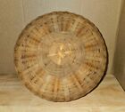Vintage Handmade Wicker Basket 10  Round 4  Deep