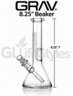 Grav   Small 8 25    Clear Beaker Base Glass Water Pipe  Authorized Dealer 