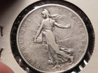 1917 France W La Semeuse Sower Silver 2 Francs French Coin Toned