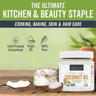 Organic Coconut Oil 100  Pure Extra Virgin Natural Cold Pressed Hair Growth Skin