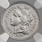 1867  3cn Three Cent Nickel  Ngc Au Details  cleaned   scratch     8404746-036