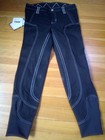 Back2back B2b Full Seat Faux Leather Riding Breeches Black Eu Size 140 Us 10