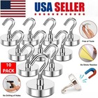 10 Pack Dia Strong Magnetic Hook Hanger N52 Neodymium Clamping Magnet Hooks Usa