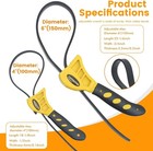 Maxworks 2 Pack Strap Wrench Set 4    6  Non Slip Rubber - Oil Filter  Jar 51019