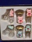 Collector s Set Flocked Miniature Teddy Bears Golden Holiday Lot Of 12 Nos Vtg