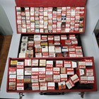 Vintage Rca  Radio Tv Repairman Vacuum Tube Caddy Case Tool Box With 160  Tubes