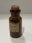 Antique Iron By Hydrogen Merck   Co Glass Amber Pharmacy Apothecary Bottle 