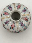 Vintage Footed Porcelain Hair Receiver Floral Design With Gold Gilt Detail
