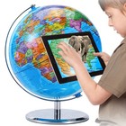 3d World Globe Large Earth Ocean Rotating World Map Geography W  Stand Desktop
