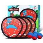 Toss And Catch Ball Game Outdoor Toys For Kids toddler Baseball Red Brown