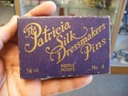 Vintage Sewing Notions - The Patricia Silk Dressmakers Pins Box No  4 Empty