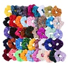 Lot Women Girl Hair Scrunchies Velvet Elastic Hair Bands Scrunchy Hair Rope Band