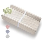 Organic Cotton Contoured Baby Changing Pad W waterproof Foam Mattress  Natural