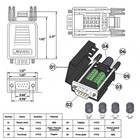 Db9 Breakout Connector Male Female 9pin Rs232 Rs485 Dsub Serial Adapter Board