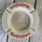 Vintage 1970-80s Round Ceramic Budweiser King Of Beers Ashtray Haeger Usa 