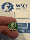 Wset Level 2 Lapel Pin     Wine   Spirit Education Trust     Green Enamel