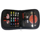 Mini Home Black Travel Thread Threader Needle Tape Measure Scissor Sewing Kit