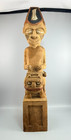 Vintage Hand Carved Wood African Horseman Rider Tribal Figure Statue 22  Tall