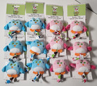 Plush Owl Pacifier Clips Wholesale Lot 12-pack Assorted Colors Pink And Blue