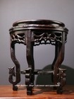 12 2  Collect Old Chinese Dynasty Ebony Wood Carve Phoenix Bird Head Flower Rack