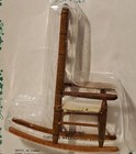 Dollhouse Miniature Rocking Chair Wood Vintage  Doll Furniture Justen Products 