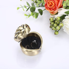 Rose Shape Vintage Jewelry Box Small Trinket Box Metal Ring Holder Box Treasure