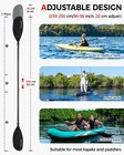 Wonitago Kayak Paddle Carbon Fiber Shaft And 230-250 Cm 90-98   Black