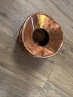 Vtg Hammered Copper Spittoon Cuspidor Vase Planter Mid Century Rustic Patina