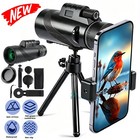 Hd 80x100 Zoom Portable Bak4 Prism Monocular Telescope Tripod   Phone Clip