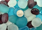 Beach Glass Assorted Frosted Tumbled Pebbles  approx  1 Kilogram 1  Inches 