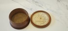 Antique J   P Coats Wooden Mauchline Thread Box With Rare Kitten Design Lid