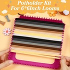 600-piece Muti-colored Weaving Loom Kit - Potholder Loops  Elastic Weaving Cr   