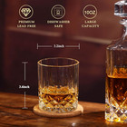 Set Of 2 Whiskey Glasses Crystal Old Fashioned Rocks Glass Bourbon Scotch Liquor