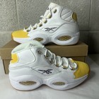 Reebok Question Mid Allen Iverson Yellow Toe Lakers Kobe Fx4278 Men s Size 8