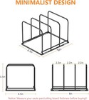 Kitchen Cabinet Organizer - Steel Cookware Ra  Divided Holder Slots For