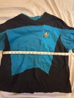 Vintage Star Trek Tng Science Officer Uniform Shirt Costume Teal Blue Black Xl