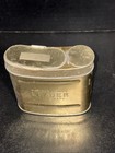 Antique 1923 Leader Carbide Miner   s Pocket Tin Mining Flask