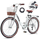 Viribus Women s Bike 24 26 Inch Beach   City Cruiser Bicycle With 7 Speed Mint